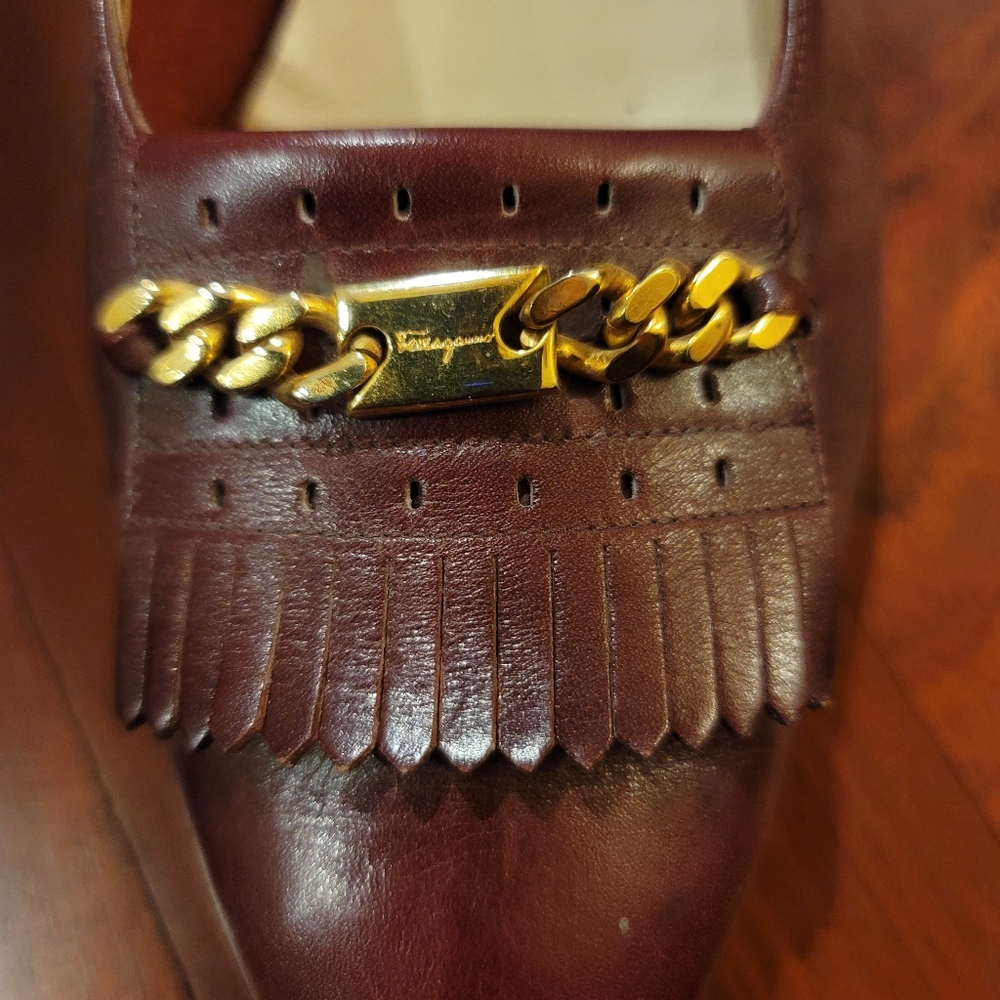 Ferragamo Loafer style heels - sz 8.5